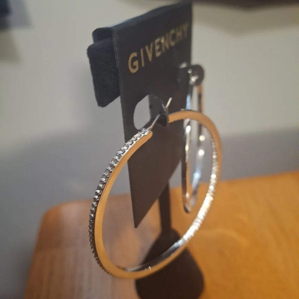 Givenchy Pavé Hoop Earrings & Bangle Bracelet - Picture 2 of 10